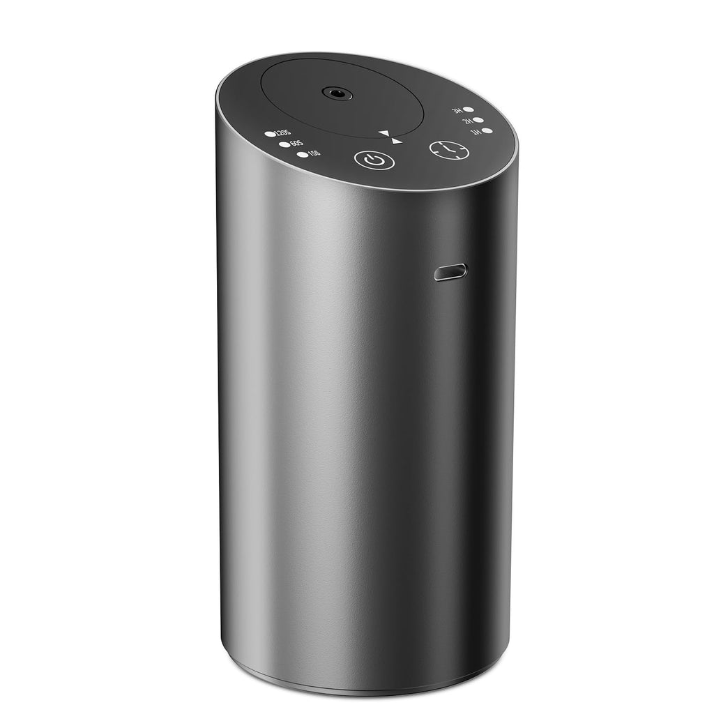 Waterless Diffusers for Essential OilsCordless Aromatherapy Diffuser for Home & Car with Timer & No Leakage Tech Portable Smart Scent Air Machine with Timing & 3 Mist Levels 400 Sq. Ft Scent (Grey)