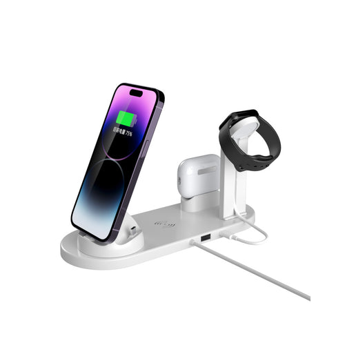 15W 4-in-1 Wireless Charger for Phones, Earbuds, Watches
